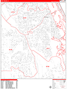 Port Orange  Wall Map Red Line Style